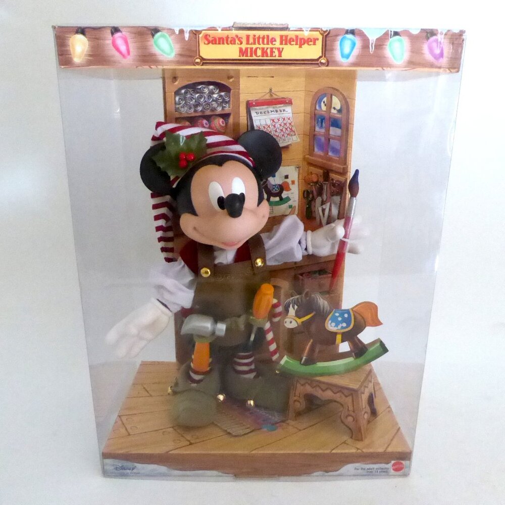 NEW 2001 10” DISNEY SANTA’S LITTLE HELPER MICKEY MOUSE CHRISTMAS COLLECTOR DOLL
